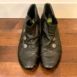 Women’s Black Leather Remonte Booties Size 41 - Excellent Condition